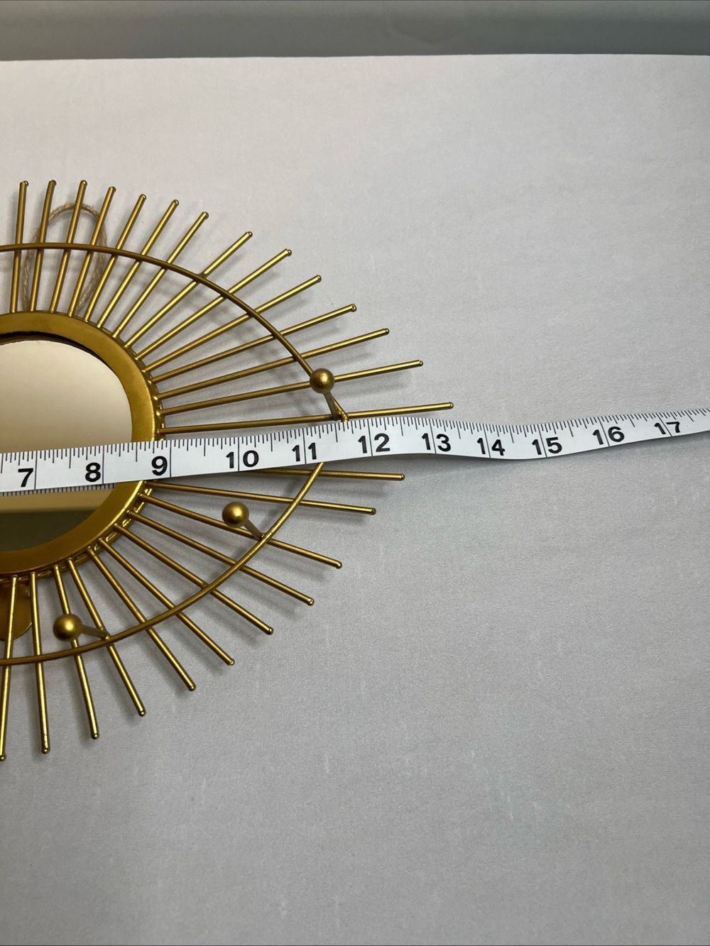 Cost Plus World Market Gold Eye-Shaped Sunburst Mirror Jewelry Holder - Picture 4 of 8